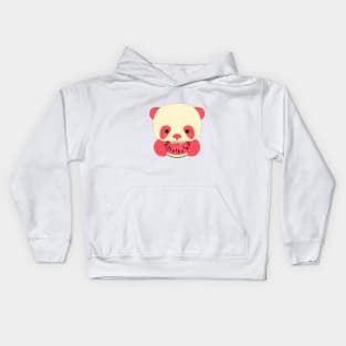 cute panda eat watermelon Kids Hoodie